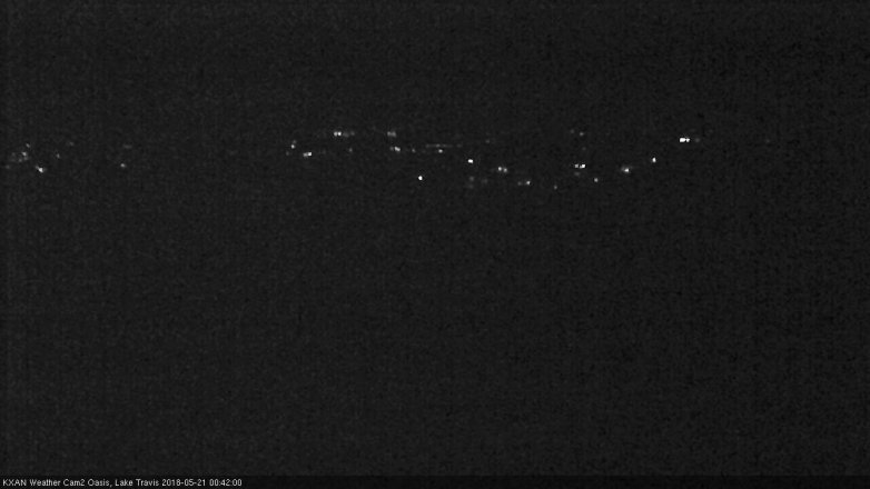 Lake Travis webcam, May 20, 2018 11:45 PM CT