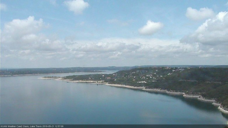 Lake Travis webcam, May 21, 2018 12:00 PM CT