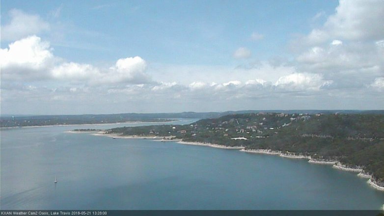 Lake Travis webcam, May 21, 2018 12:30 PM CT
