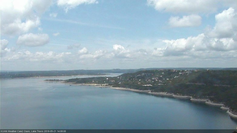 Lake Travis webcam, May 21, 2018 1:10 PM CT