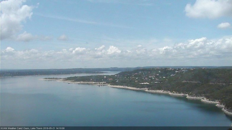 Lake Travis webcam, May 21, 2018 1:20 PM CT