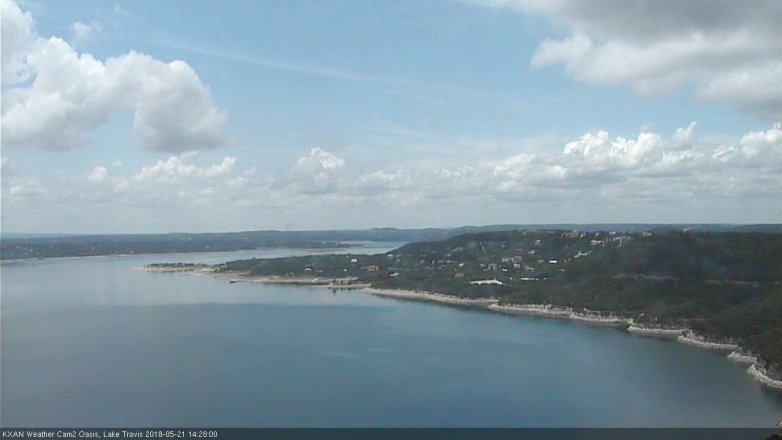 Lake Travis webcam, May 21, 2018 1:30 PM CT