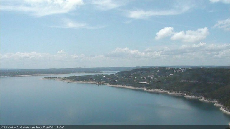 Lake Travis webcam, May 21, 2018 2:10 PM CT