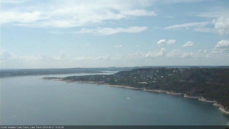 Lake Travis webcam, May 21, 2018 3:35 PM CT