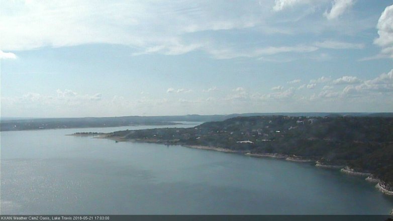 Lake Travis webcam, May 21, 2018 4:05 PM CT