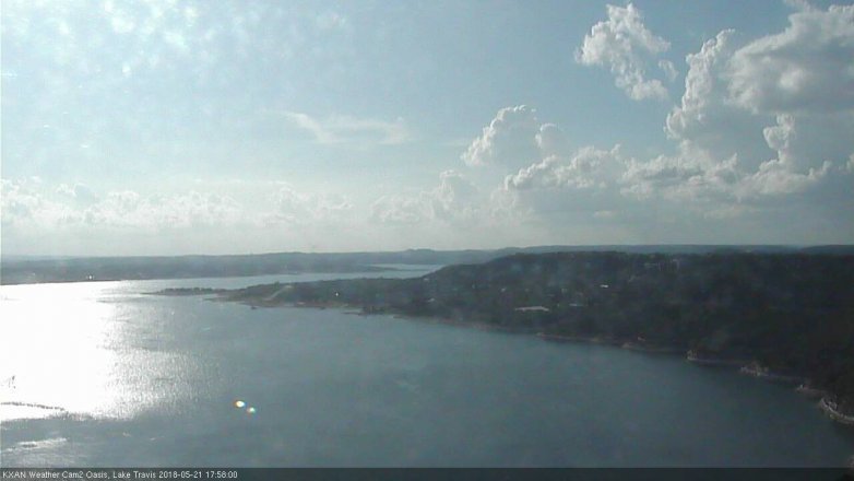 Lake Travis webcam, May 21, 2018 5:00 PM CT