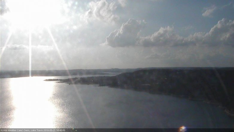 Lake Travis webcam, May 21, 2018 5:50 PM CT