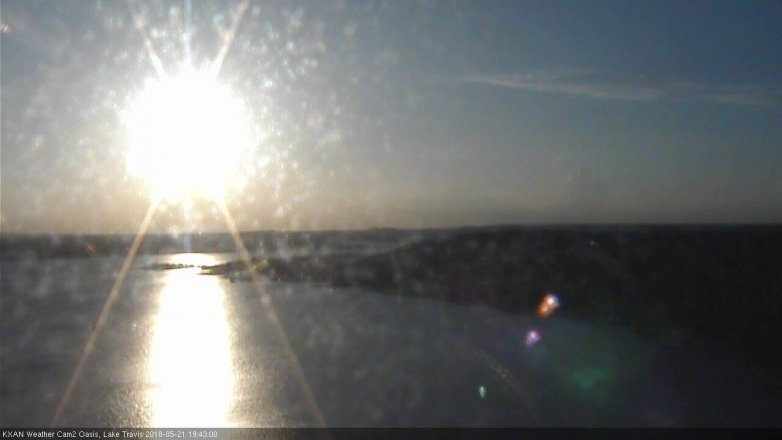 Lake Travis webcam, May 21, 2018 6:45 PM CT