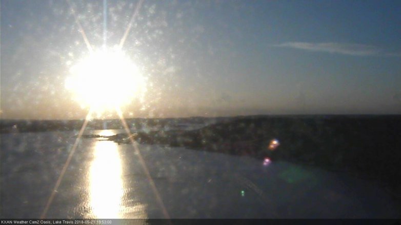 Lake Travis webcam, May 21, 2018 6:55 PM CT