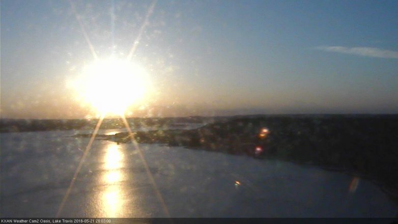 Lake Travis webcam, May 21, 2018 7:05 PM CT