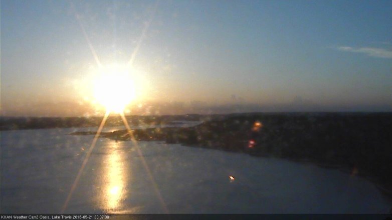 Lake Travis webcam, May 21, 2018 7:10 PM CT