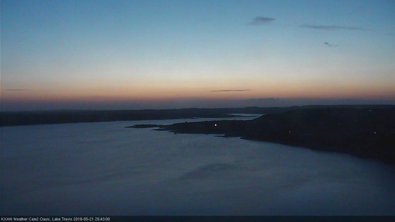 Lake Travis webcam, May 21, 2018 7:45 PM CT