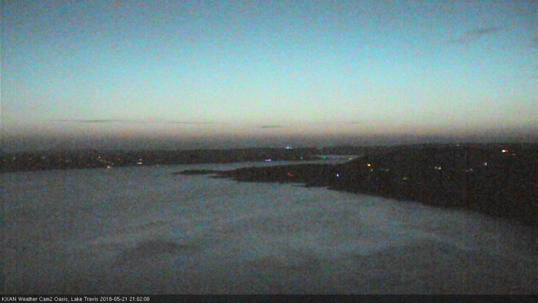 Lake Travis webcam, May 21, 2018 8:05 PM CT
