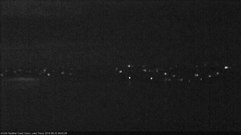 Lake Travis webcam, May 21, 2018 11:45 PM CT