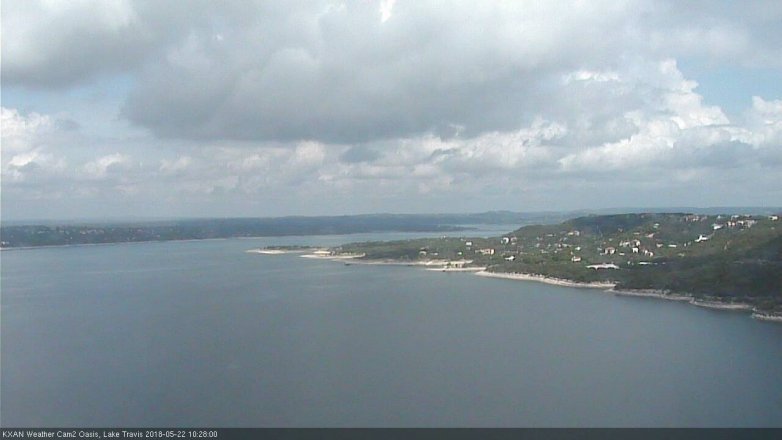 Lake Travis webcam, May 22, 2018 9:30 AM CT