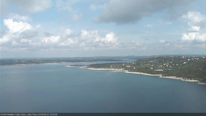 Lake Travis webcam, May 22, 2018 9:45 AM CT