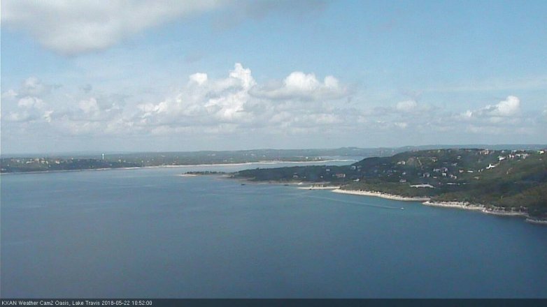 Lake Travis webcam, May 22, 2018 9:55 AM CT