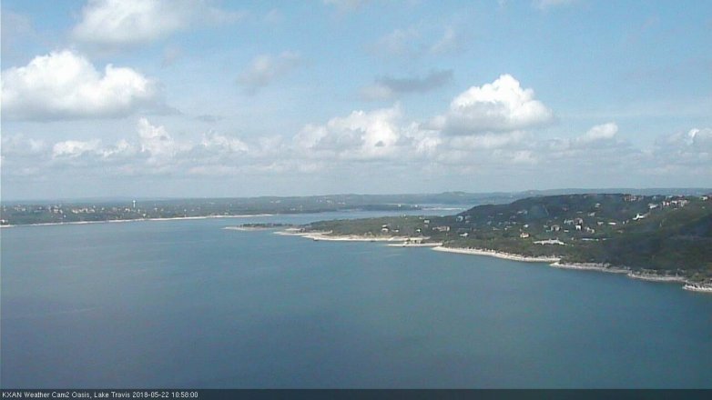 Lake Travis webcam, May 22, 2018 10:00 AM CT