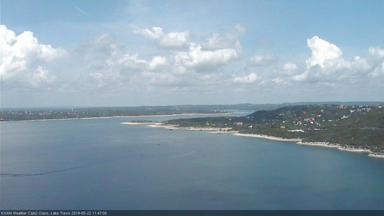 Lake Travis webcam, May 22, 2018 10:50 AM CT