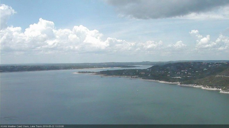 Lake Travis webcam, May 22, 2018 12:35 PM CT