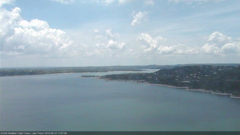 Lake Travis webcam, May 22, 2018 1:00 PM CT