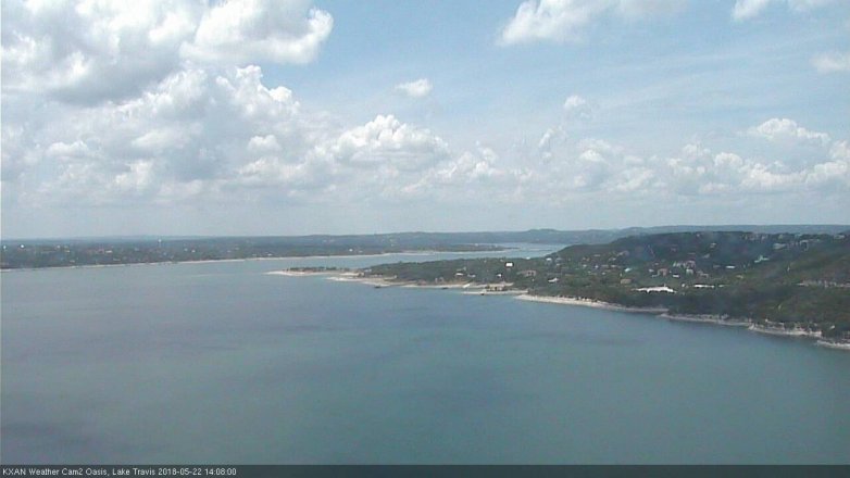 Lake Travis webcam, May 22, 2018 1:10 PM CT