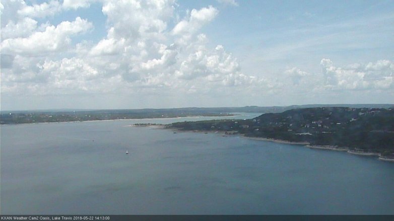 Lake Travis webcam, May 22, 2018 1:15 PM CT