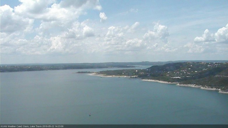 Lake Travis webcam, May 22, 2018 1:25 PM CT