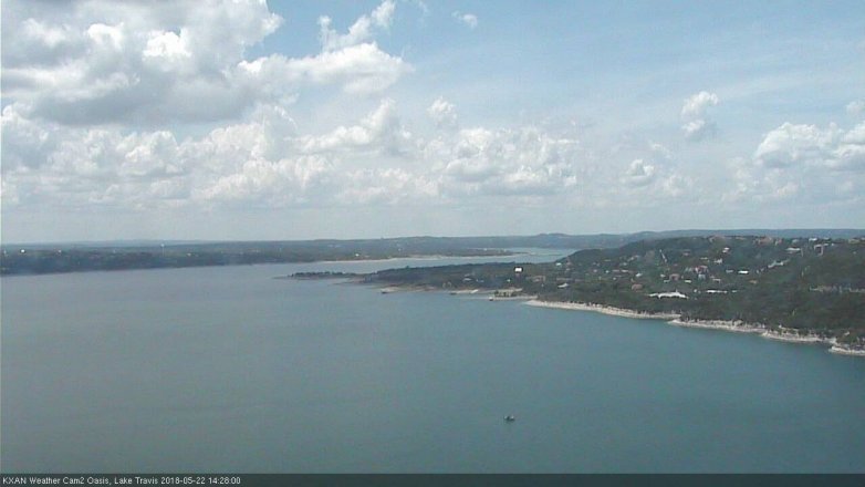 Lake Travis webcam, May 22, 2018 1:30 PM CT