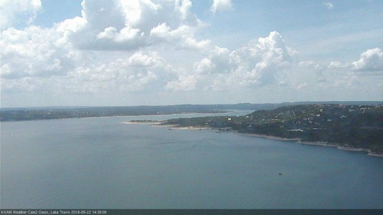 Lake Travis webcam, May 22, 2018 1:40 PM CT