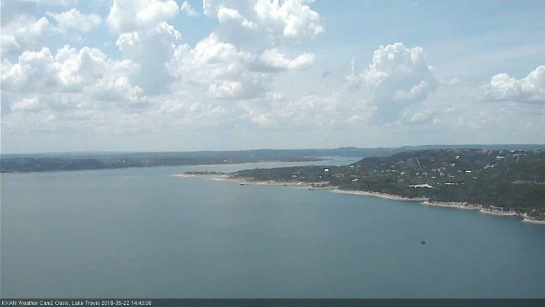 Lake Travis webcam, May 22, 2018 1:45 PM CT