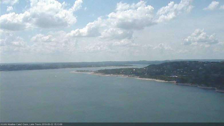 Lake Travis webcam, May 22, 2018 2:15 PM CT