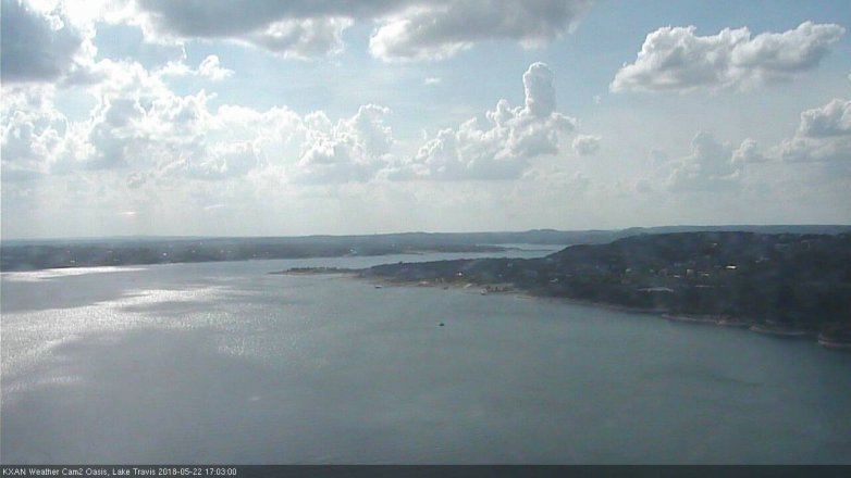 Lake Travis webcam, May 22, 2018 4:05 PM CT