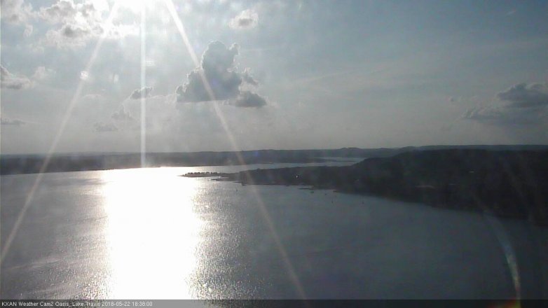 Lake Travis webcam, May 22, 2018 5:40 PM CT