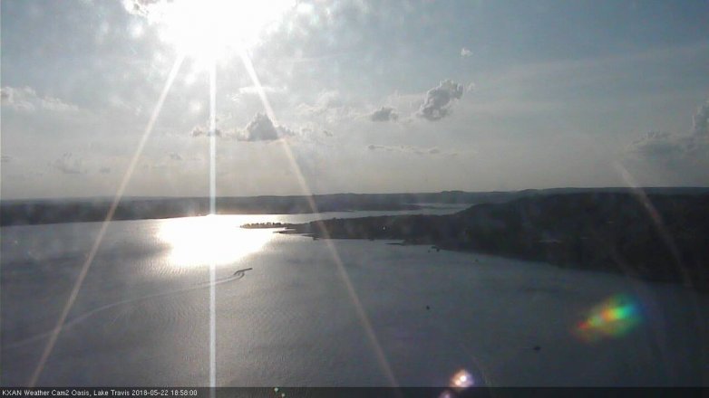 Lake Travis webcam, May 22, 2018 6:00 PM CT