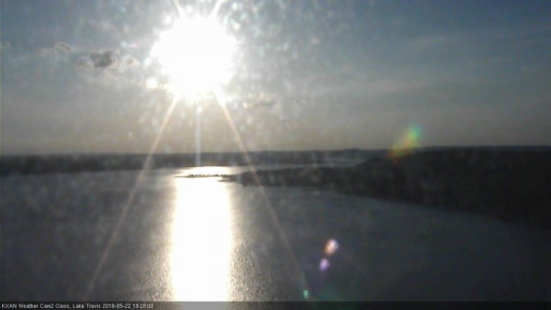 Lake Travis webcam, May 22, 2018 6:30 PM CT