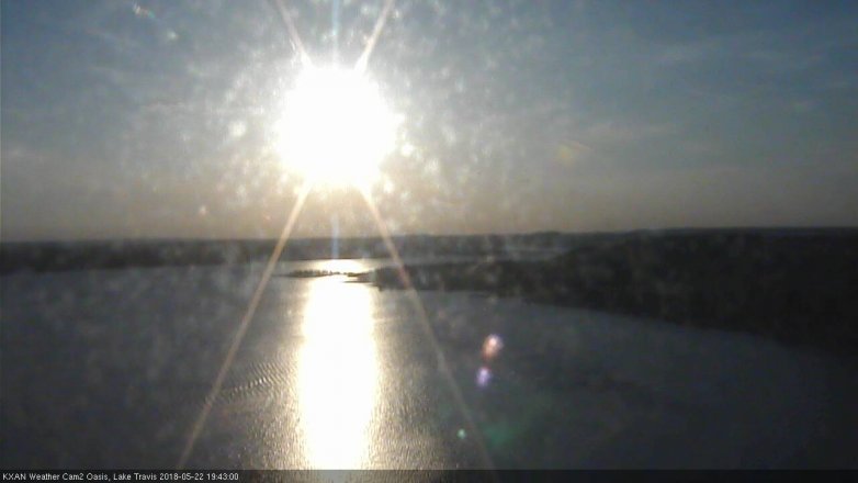 Lake Travis webcam, May 22, 2018 6:45 PM CT
