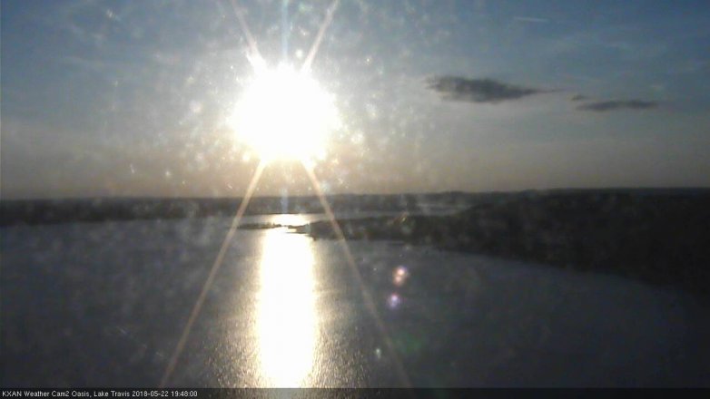 Lake Travis webcam, May 22, 2018 6:50 PM CT
