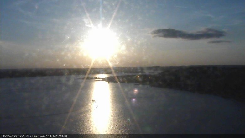 Lake Travis webcam, May 22, 2018 6:55 PM CT