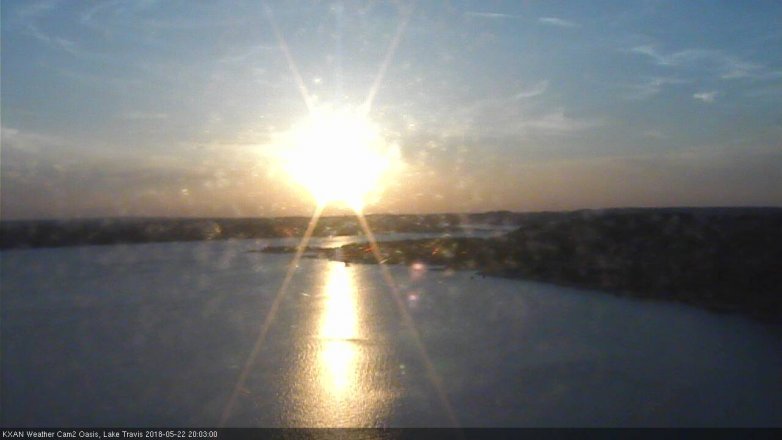 Lake Travis webcam, May 22, 2018 7:05 PM CT