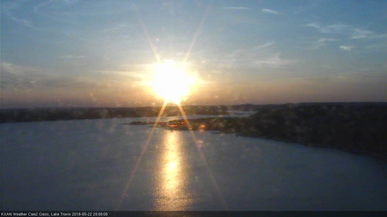Lake Travis webcam, May 22, 2018 7:10 PM CT
