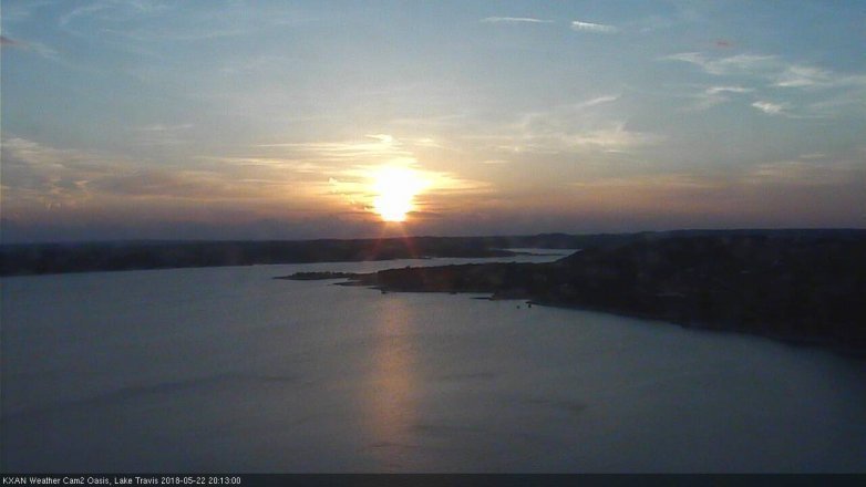 Lake Travis webcam, May 22, 2018 7:15 PM CT