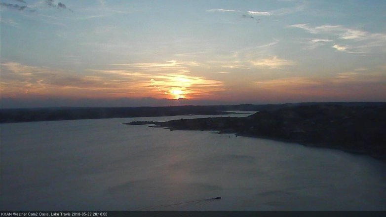 Lake Travis webcam, May 22, 2018 7:20 PM CT