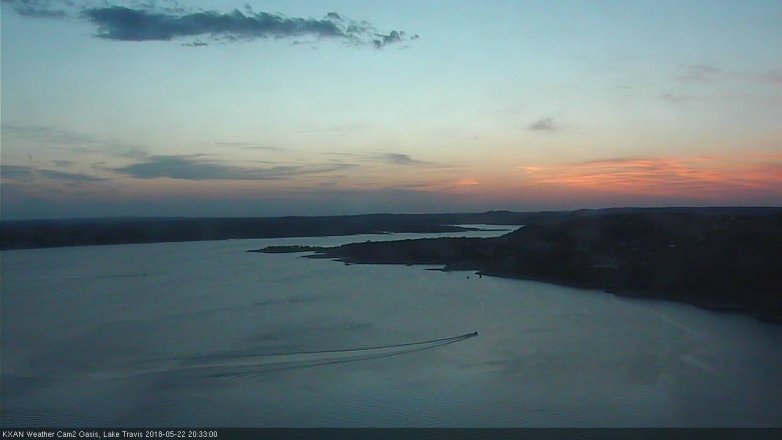 Lake Travis webcam, May 22, 2018 7:35 PM CT