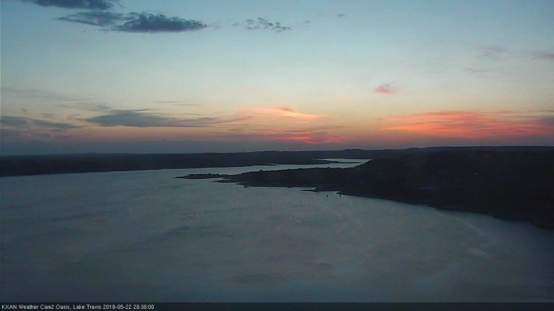 Lake Travis webcam, May 22, 2018 7:40 PM CT