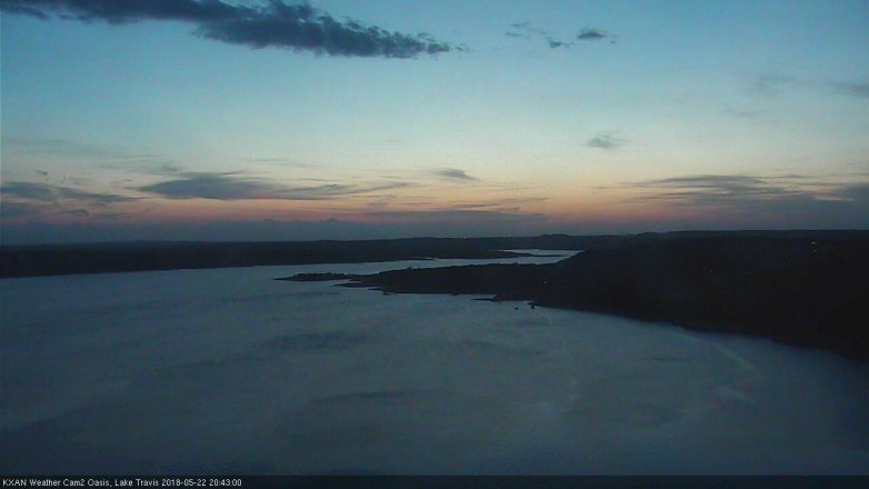 Lake Travis webcam, May 22, 2018 7:45 PM CT