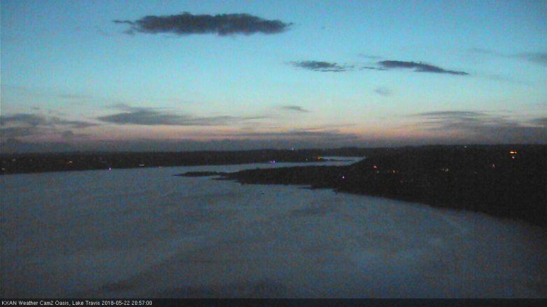 Lake Travis webcam, May 22, 2018 8:00 PM CT