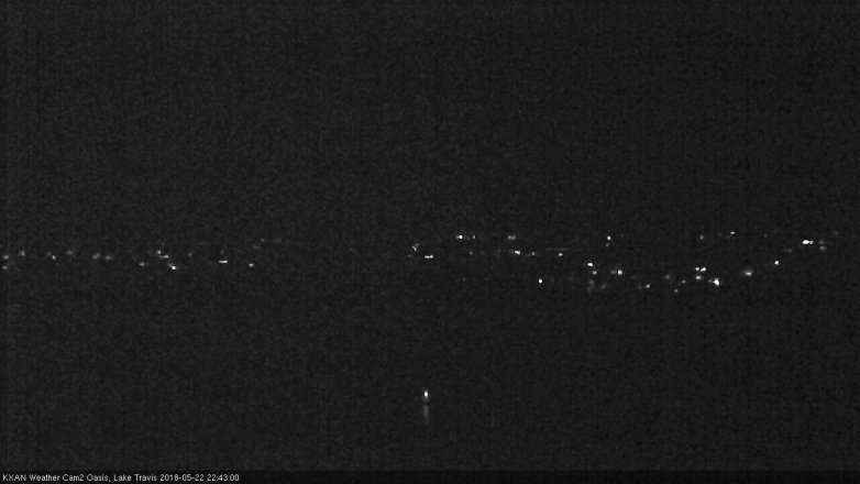 Lake Travis webcam, May 22, 2018 9:45 PM CT