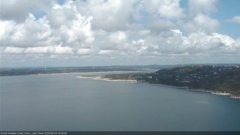 Lake Travis webcam, May 23, 2018 9:30 AM CT