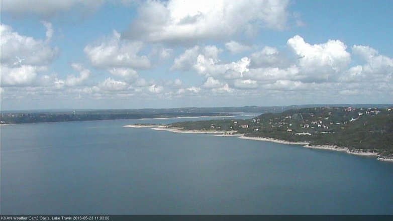Lake Travis webcam, May 23, 2018 10:05 AM CT